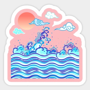 waves Sticker